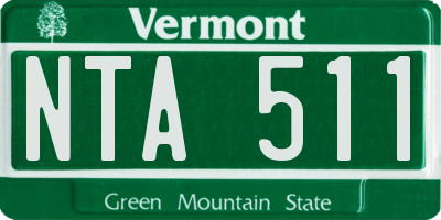 VT license plate NTA511