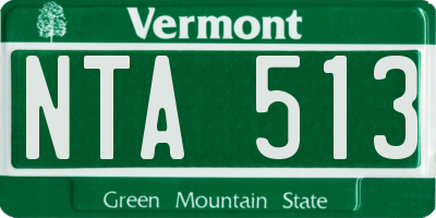 VT license plate NTA513