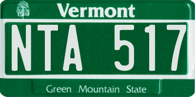 VT license plate NTA517