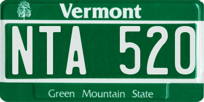 VT license plate NTA520