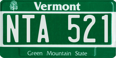 VT license plate NTA521