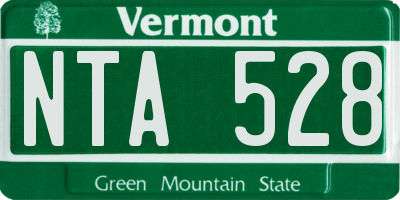VT license plate NTA528