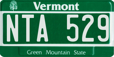 VT license plate NTA529
