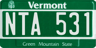 VT license plate NTA531