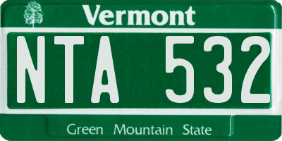VT license plate NTA532