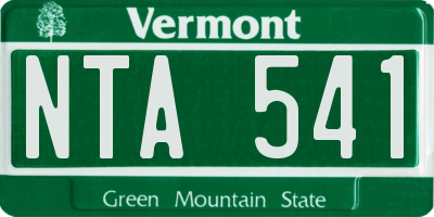 VT license plate NTA541