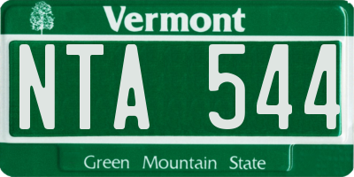 VT license plate NTA544