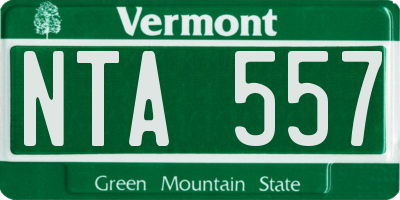 VT license plate NTA557