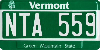 VT license plate NTA559