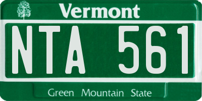 VT license plate NTA561