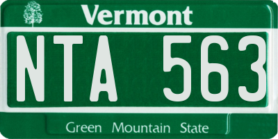 VT license plate NTA563
