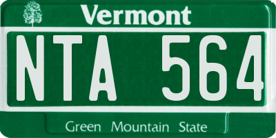 VT license plate NTA564