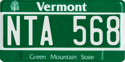 VT license plate NTA568