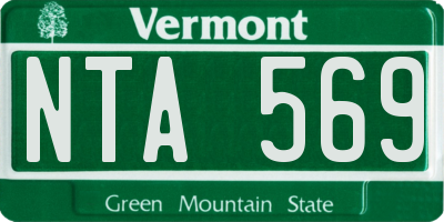 VT license plate NTA569