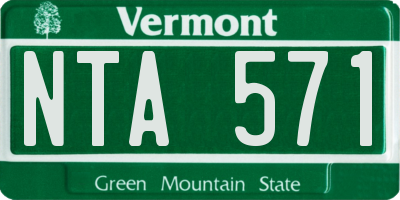 VT license plate NTA571