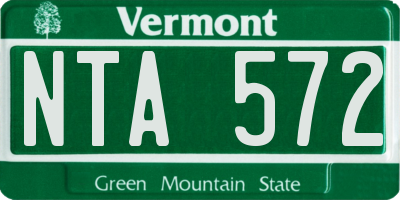 VT license plate NTA572