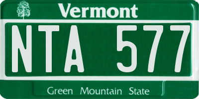 VT license plate NTA577