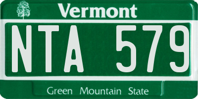 VT license plate NTA579