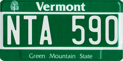 VT license plate NTA590