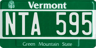 VT license plate NTA595