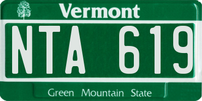 VT license plate NTA619