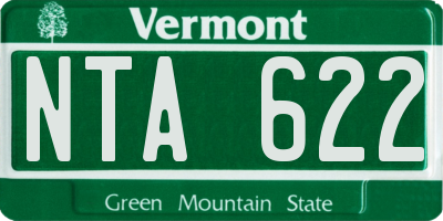 VT license plate NTA622