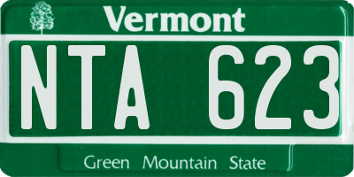VT license plate NTA623
