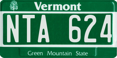 VT license plate NTA624