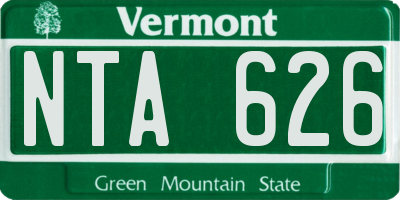 VT license plate NTA626