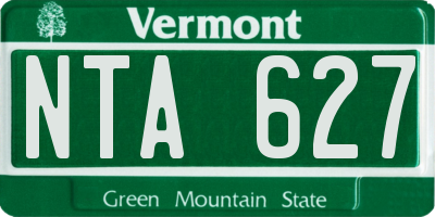 VT license plate NTA627