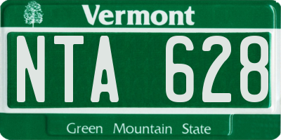 VT license plate NTA628