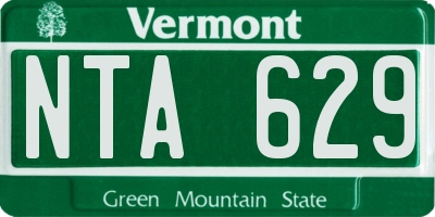 VT license plate NTA629