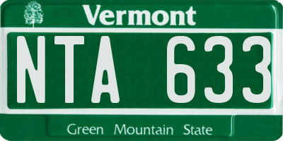 VT license plate NTA633