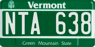 VT license plate NTA638
