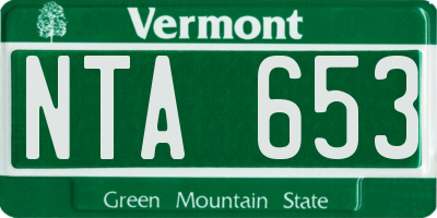 VT license plate NTA653