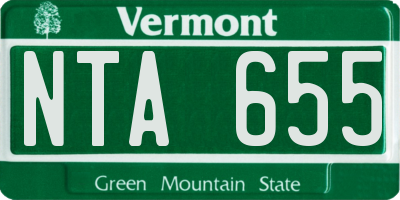 VT license plate NTA655