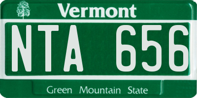 VT license plate NTA656