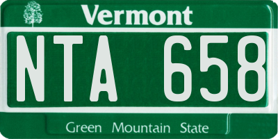 VT license plate NTA658
