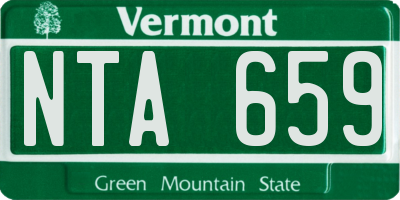 VT license plate NTA659