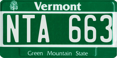 VT license plate NTA663