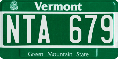 VT license plate NTA679