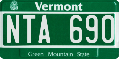 VT license plate NTA690