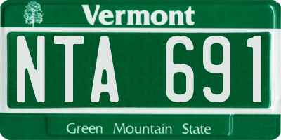 VT license plate NTA691