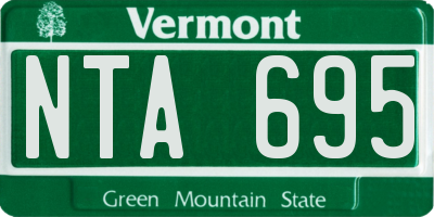 VT license plate NTA695