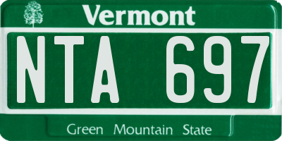 VT license plate NTA697