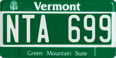 VT license plate NTA699