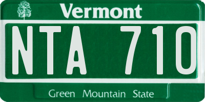 VT license plate NTA710