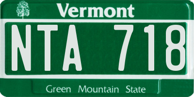 VT license plate NTA718