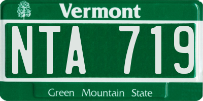 VT license plate NTA719