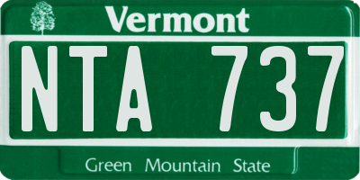 VT license plate NTA737